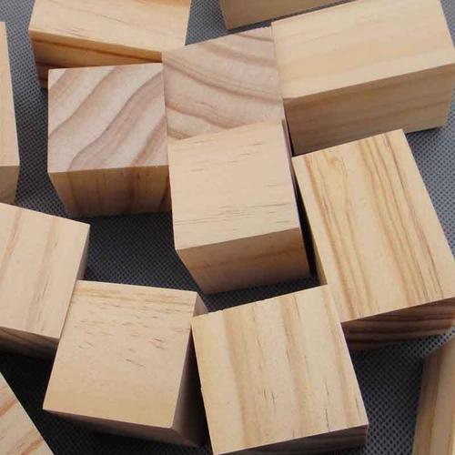 木块 天然小木头 diy模型材料 木工手工木片松木板材 正方形木块